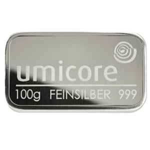 Umicore Silberbarren 100 Gramm