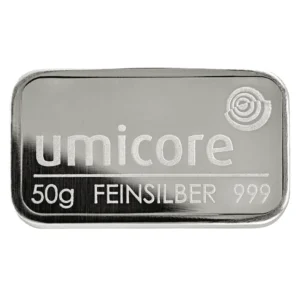Umicore Silberbarren 50 Gramm